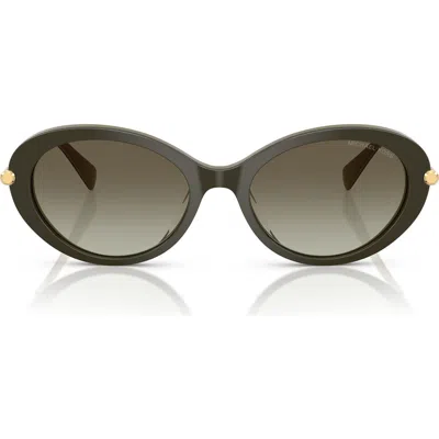 Michael Kors Womens Mk2245u Rockaway Round-frame Acetate Sunglasses Black