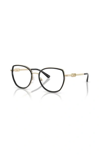 Michael Kors 53mm Round Optical Glasses In Black