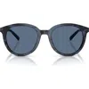 Michael Kors 53mm Round Sunglasses In Blue Tort
