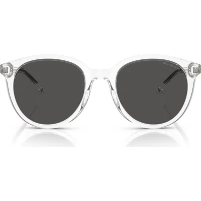 Michael Kors 53mm Round Sunglasses In Clear