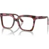 Michael Kors 53mm Square Optical Glasses In Brown