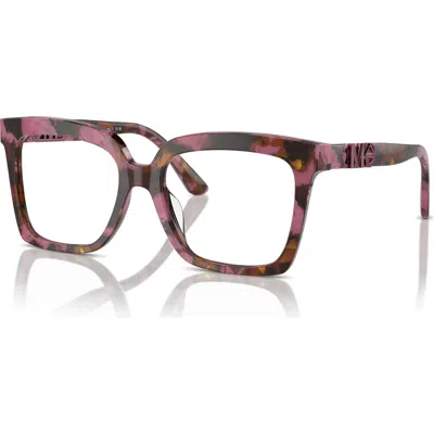 Michael Kors 53mm Square Optical Glasses In Brown