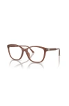Michael Kors 55mm Square Optical Glasses In Brown