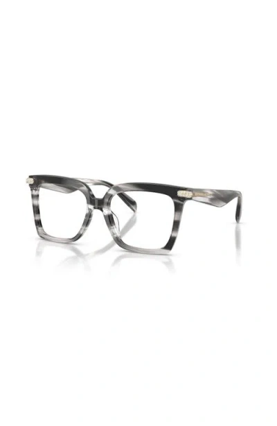 Michael Kors 53mm Square Optical Glasses In Burgundy