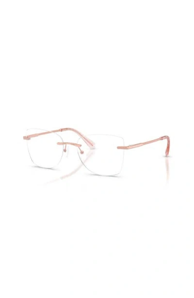 Michael Kors 53mm Square Optical Glasses In Gray