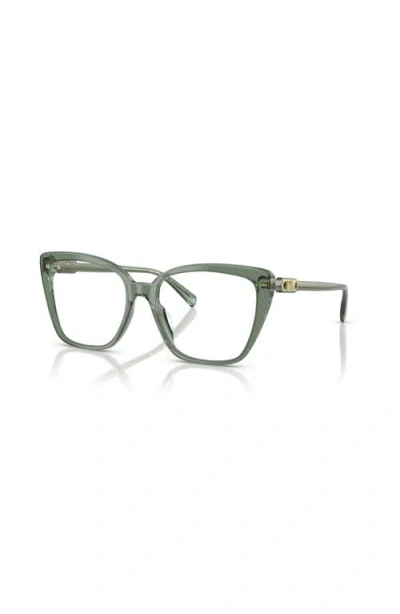 Michael Kors 53mm Square Optical Glasses In Green