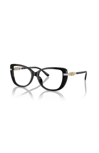 Michael Kors 54mm Cat Eye Optical Glasses In Black