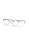 Michael Kors 54mm Cat Eye Optical Glasses In Brown