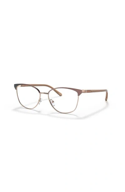 Michael Kors 54mm Cat Eye Optical Glasses In Brown