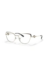 Michael Kors 54mm Cat Eye Optical Glasses In Gold