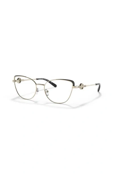 Michael Kors 54mm Cat Eye Optical Glasses In Gold