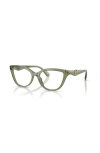 Michael Kors 54mm Cat Eye Optical Glasses In Green