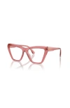 Michael Kors 54mm Cat Eye Optical Glasses In Red