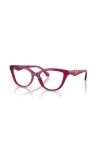 Michael Kors 54mm Cat Eye Optical Glasses In Red