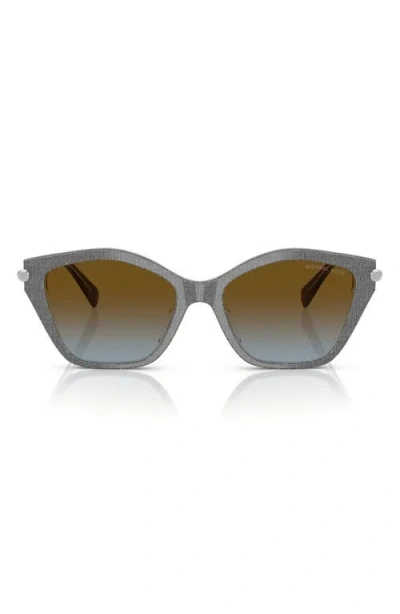 Michael Kors 54mm Catskills Irregular Sunglasses In Gray