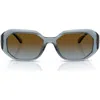 Michael Kors Womens Mk2240u Siesta Key Irregular-frame Acetate Sunglasses Blue In Blue