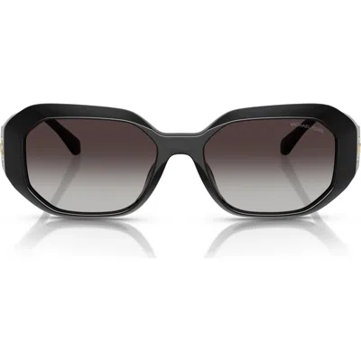 Michael Kors 54mm Gradient Geometric Sunglasses In Black