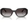 Michael Kors Womens Mk2240u Siesta Key Irregular-frame Acetate Sunglasses Black In Black/dark Grey Gradient