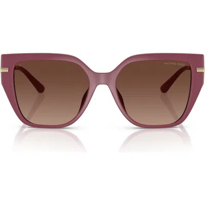 Michael Kors 54mm Gradient Polarized Square Sunglasses In Brown Grad