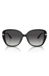 Michael Kors 54mm Gradient Square Sunglasses In Black