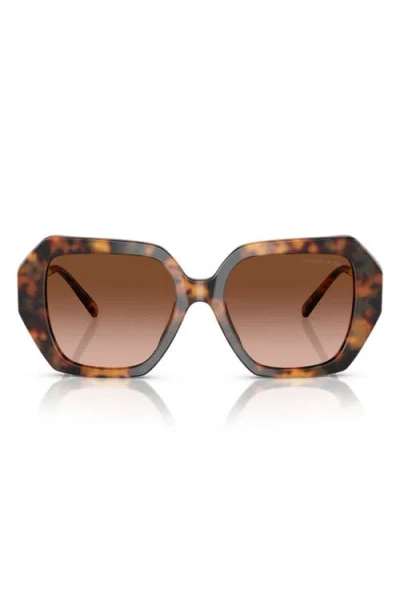Michael Kors 54mm Gradient Square Sunglasses In Brown Grad