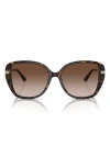 Michael Kors 54mm Gradient Square Sunglasses In Dk Tort