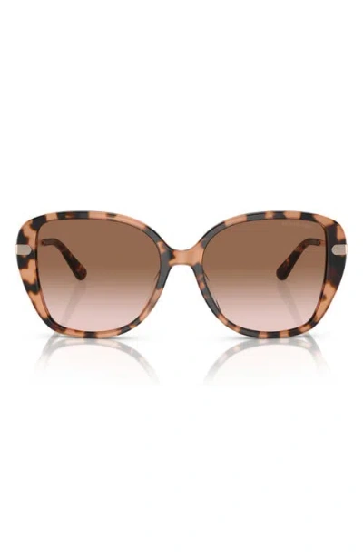 Michael Kors 54mm Gradient Square Sunglasses In Pink Tortoise