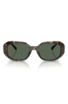 Michael Kors 54mm Irregular Sunglasses In Dark Tortoise/green Solid