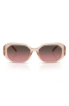 Michael Kors 54mm Irregular Sunglasses In Light Sand/brown Rose