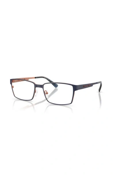 Michael Kors 54mm Rectangle Optical Glasses In Brown