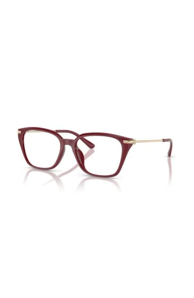 Michael Kors 54mm Rectangle Optical Glasses In Red