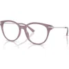 Michael Kors 54mm Round Optical Glasses In Purple