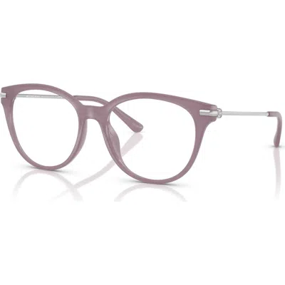 Michael Kors 54mm Round Optical Glasses In Purple