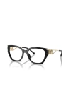Michael Kors 54mm Square Optical Glasses In Black