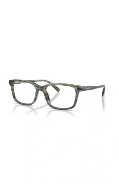 Michael Kors 54mm Square Optical Glasses In Brown