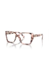 Michael Kors 54mm Square Optical Glasses In Multi