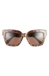 Michael Kors 54mm Square Sunglasses In Brown Havana