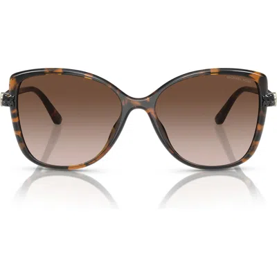 Michael Kors 55mm Gradient Butterfly Sunglasses In Dk Tort