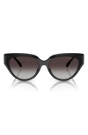 Michael Kors 55mm Gradient Cat Eye Sunglasses In Black/dark Grey Gradient