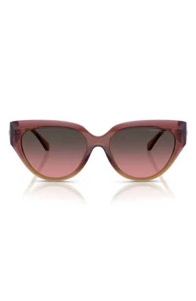 Michael Kors 55mm Gradient Cat Eye Sunglasses In Brown