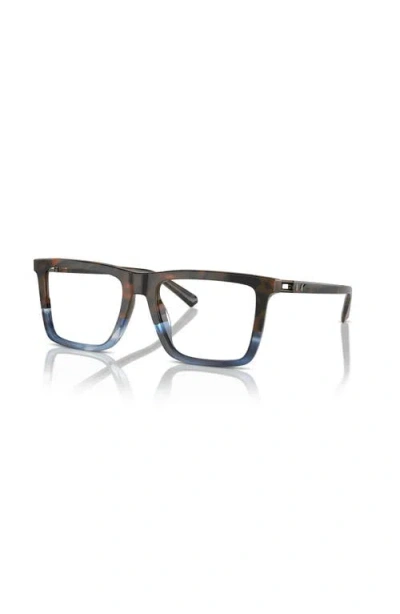 Michael Kors 55mm Rectangle Optical Glasses In Black