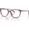 Michael Kors 55mm Rectangle Optical Glasses In Brown