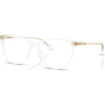 Michael Kors 55mm Rectangle Optical Glasses In White