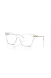 Michael Kors 55mm Square Optical Glasses In Transparent