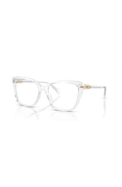 Michael Kors 55mm Square Optical Glasses In Transparent