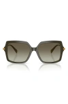 Michael Kors Womens Mk2247u Square-frame Acetate Sunglasses Green In Olive Smoke/olive Gradient