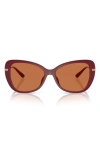 Michael Kors 56mm Butterfly Sunglasses In Red