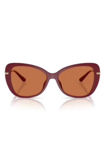 Michael Kors 56mm Butterfly Sunglasses In Burgundy