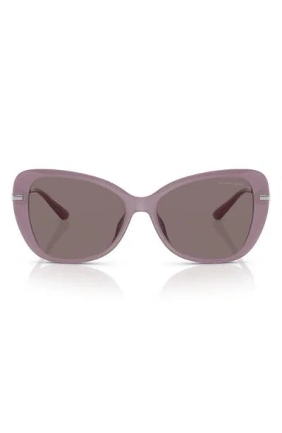 Michael Kors 56mm Butterfly Sunglasses In Violet