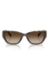 Michael Kors 56mm Geometric Sunglasses In Brown